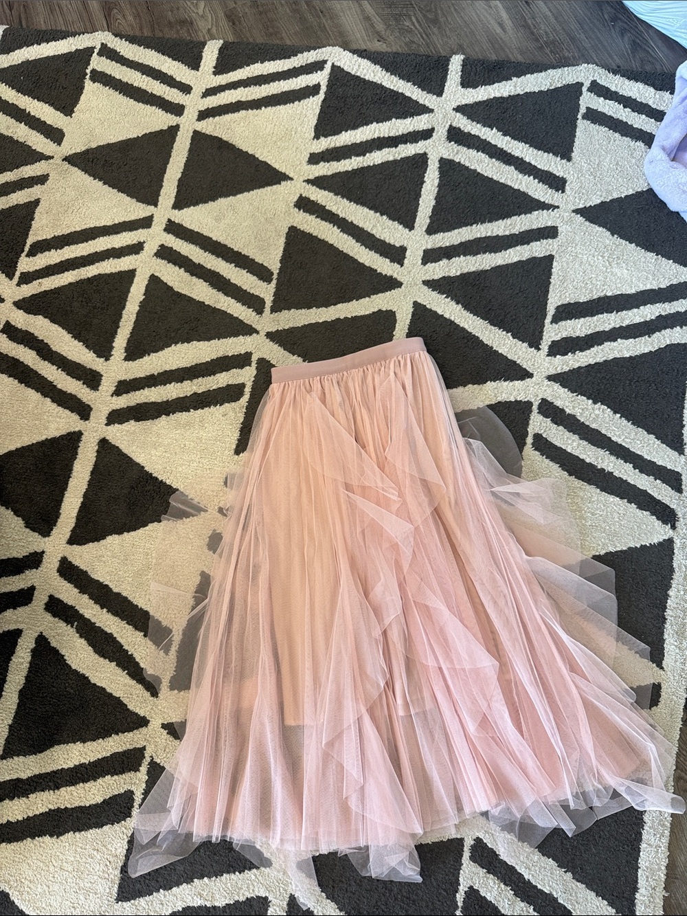 Women’s Pink Tulle Layered Midi Skirt